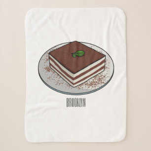 Couverture Sherpa Illustration de gâteau de Tiramisu