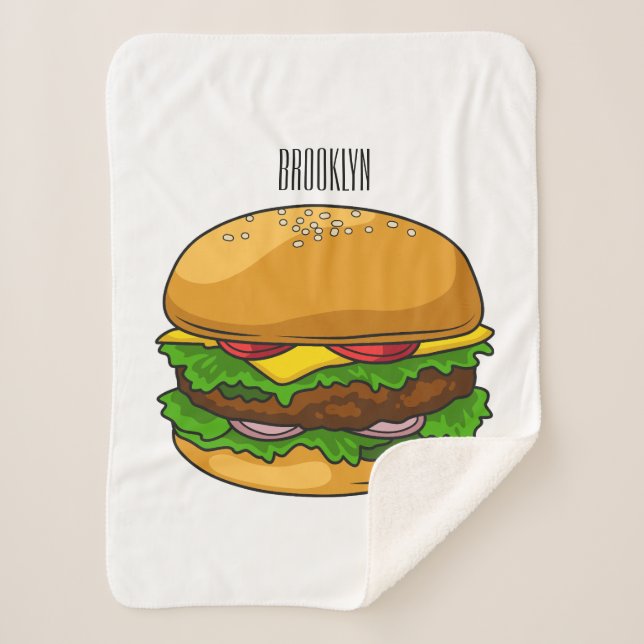 Couverture Sherpa Illustration de Hamburger (Devant)