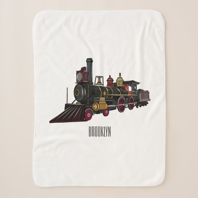 Couverture Sherpa Illustration de la locomotive à vapeur (Devant)