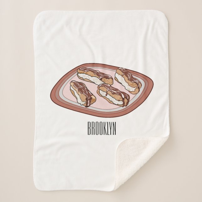 Couverture Sherpa Illustration de l'éclair de chocolat (Devant)