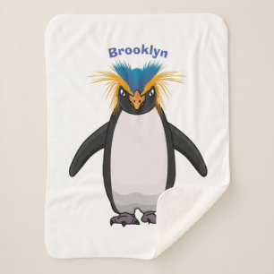 Couverture Sherpa Illustration de mignon macaroni pingouin