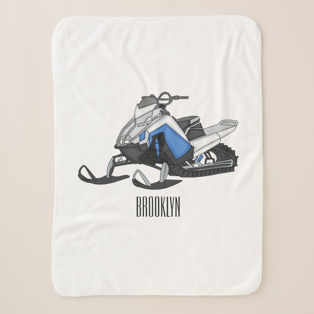 Couverture Sherpa Illustration de motoneige (Devant)