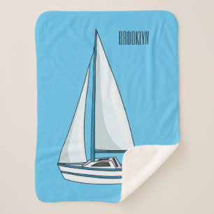 Couverture Sherpa Illustration de voilier