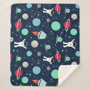Couverture Sherpa Illustration du Motif spatial