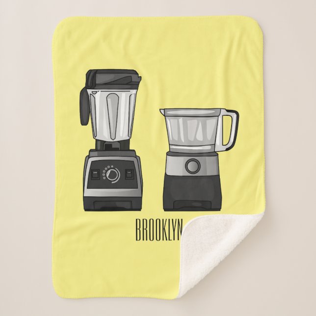 Couverture Sherpa Illustration du processeur et du mixeur alimentair (Devant)