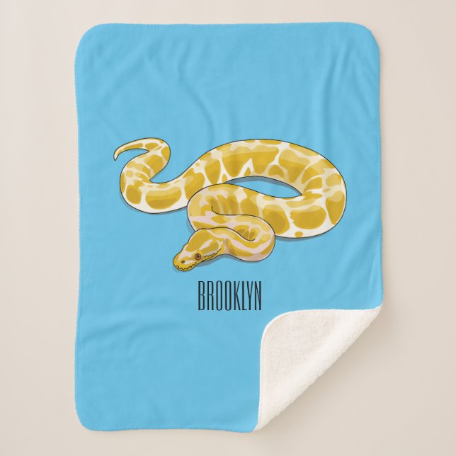 Couverture Sherpa Illustration du serpent python birman (Devant)
