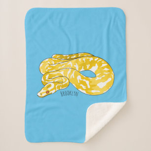 Couverture Sherpa Illustration du serpent python birman
