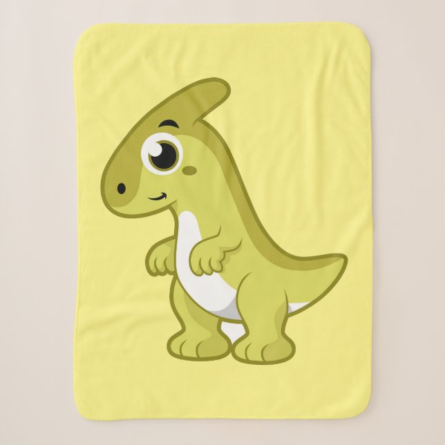Couverture Sherpa Illustration Mignonne D'Un Parasaurolophus Dinosau (Devant)