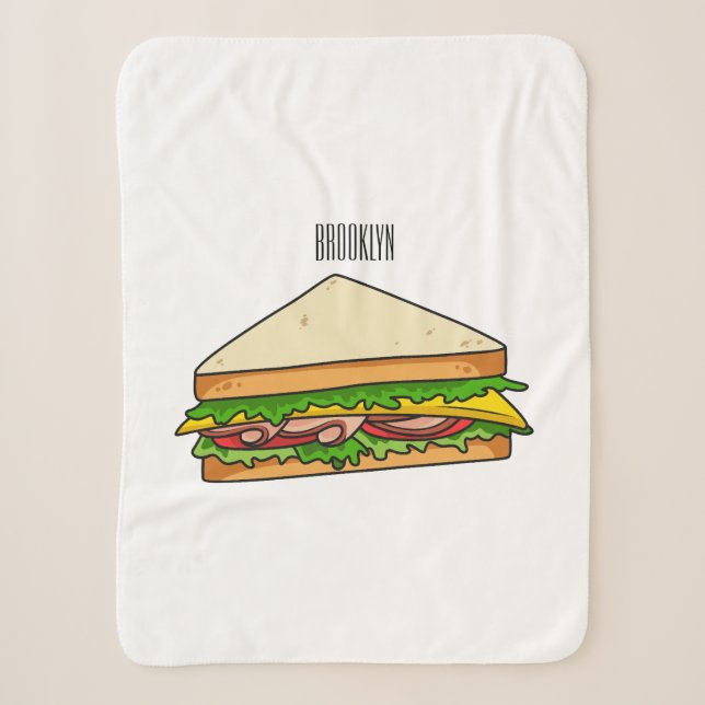 Couverture Sherpa Illustration Sandwich (Devant)