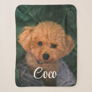 Couverture Sherpa Image Personnalisée Et Nom Cute Dog Blanket Cadeau