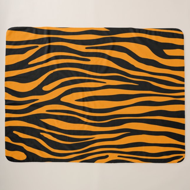 Couverture Sherpa Impression de la Zèbre orange Princeton (Devant (Horizontal))