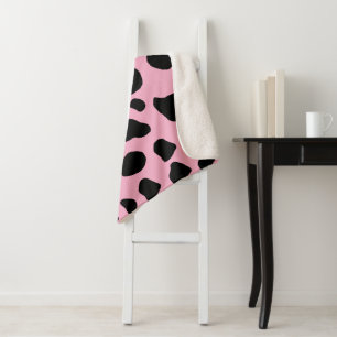 Couverture Sherpa Impression de vache, Motif de vache, Spots de vach
