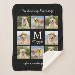 Couverture Sherpa In Love Memory Photos personnalisées Pet Memorial
