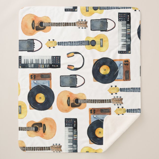 Couverture Sherpa Instruments de musique : aquarelle transparente (Devant)