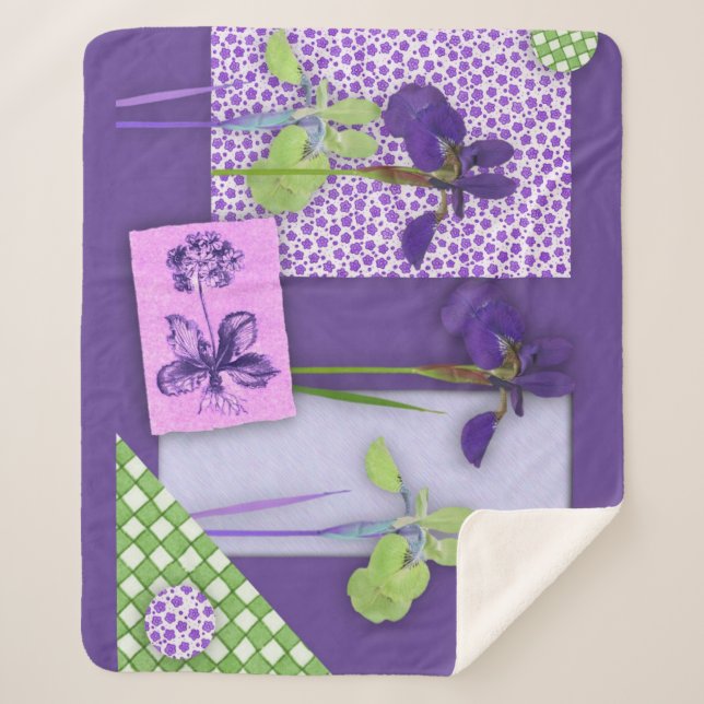 Couverture Sherpa Iris pourpre (Devant)