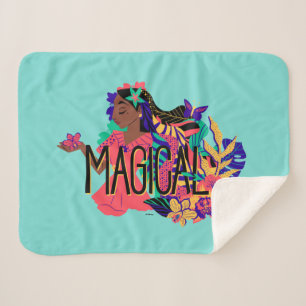 Couverture Sherpa Isabella d'Encanto Graphique floral magique