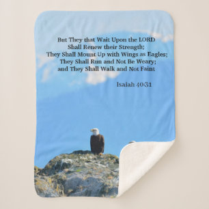 Couverture Sherpa Isaïe 40:31 Eagle Scripture Sherpa Blanket