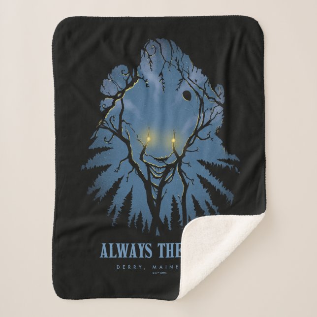 Couverture Sherpa IT Toujours Les Yeux Arbres Paréidoliques Tops (Devant)