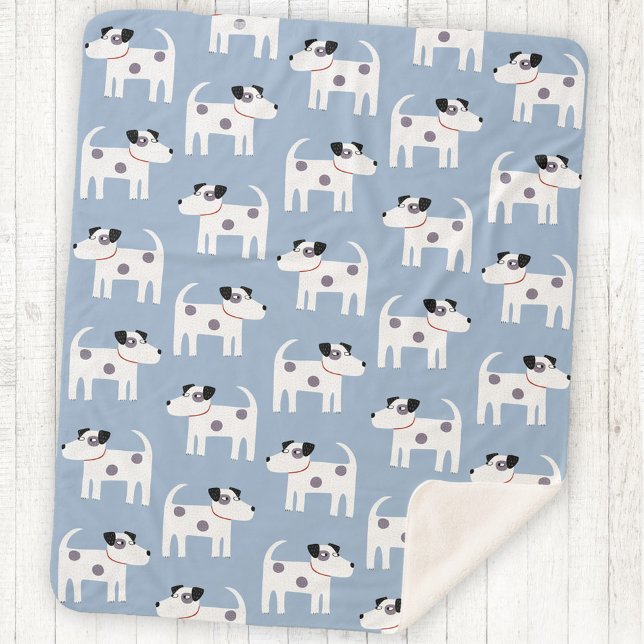 Couverture Sherpa Jack Russell Parson Terrier Chien Motif (Jack Russell Terrier Dog fun fleece blanket)