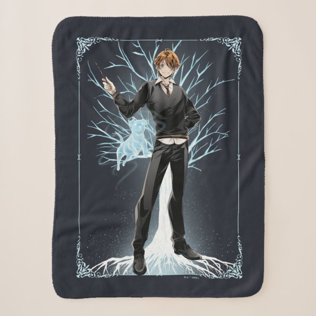Couverture Sherpa Jack Russell Terrier Patronus d'Anime Ron Weasley (Devant)