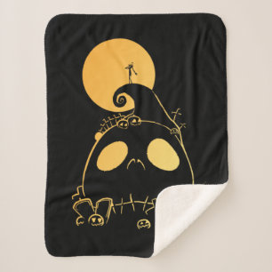 Couverture Sherpa Jack Skellington sur Jack Theme Spiral Hill