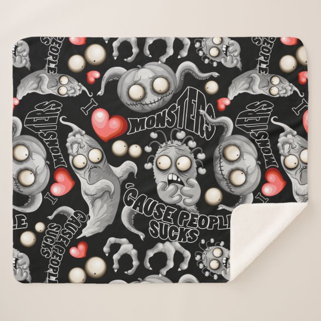 Couverture Sherpa J'aime les monstres parce que les gens aiment les  (Devant (Horizontal))