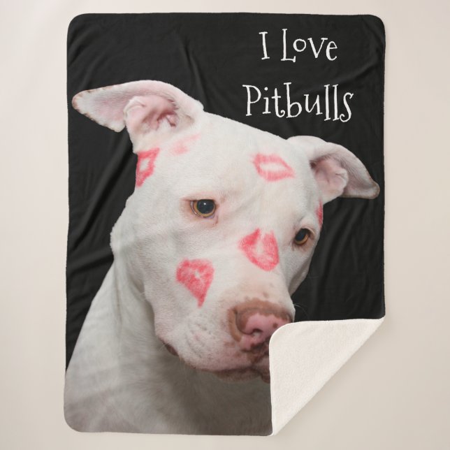 Couverture Sherpa J'Aime Les Pitbulls (Devant)
