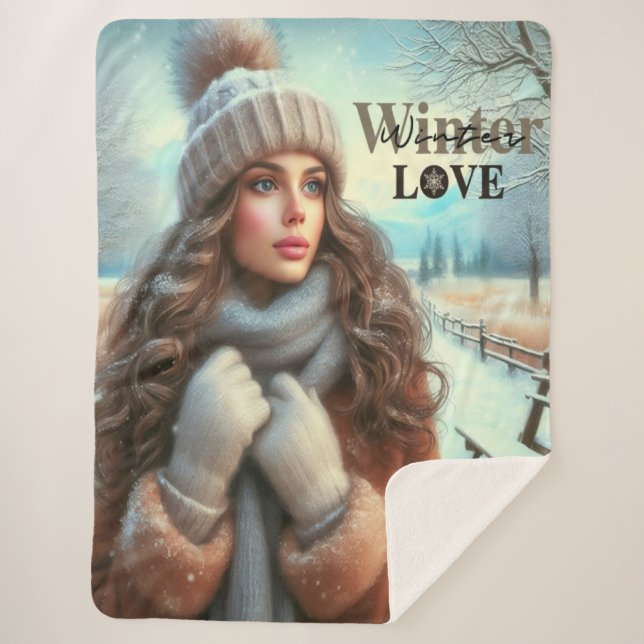Couverture Sherpa J'aime l'hiver (Devant)