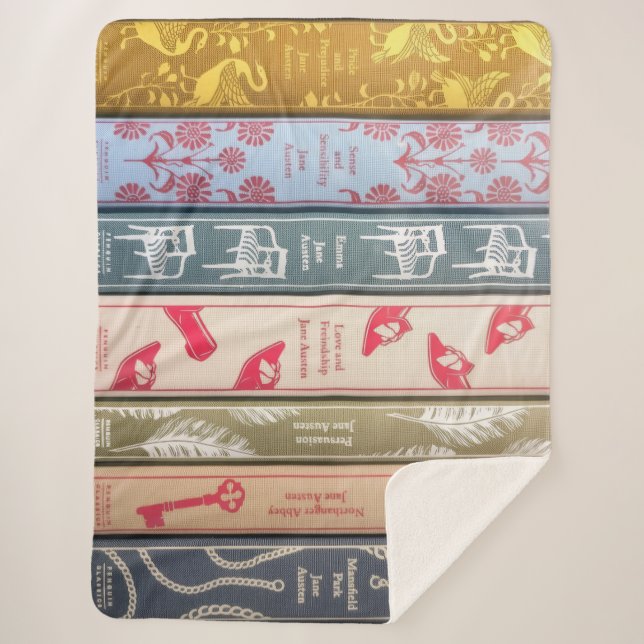 Couverture Sherpa Jane Austen Books Throw Blanket (Devant)