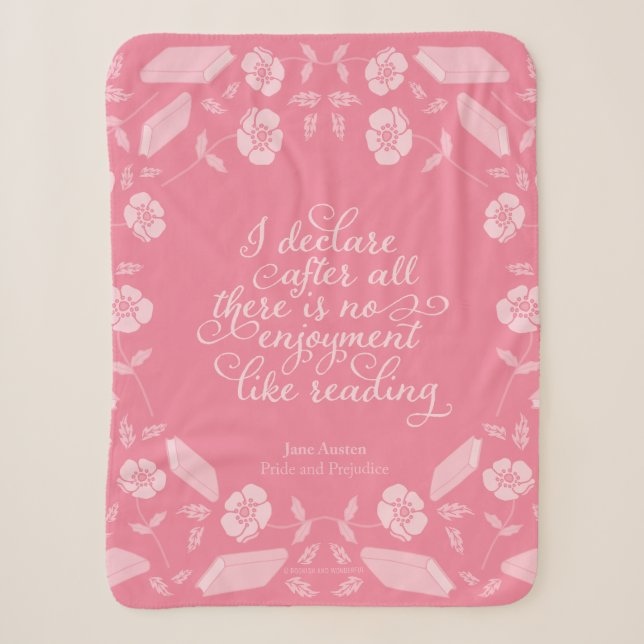 Couverture Sherpa Jane Austen Fierté et préjugé Citation de livres f (Devant)