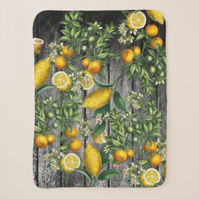 Couverture Sherpa Jardin rustique d'agrumes (Devant)