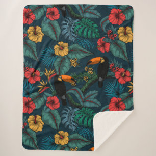 Couverture Sherpa Jardin toucan 2