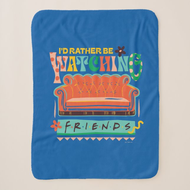 Couverture Sherpa Je préfèrerais regarder les amis™ Vibrant Grapic (Devant)