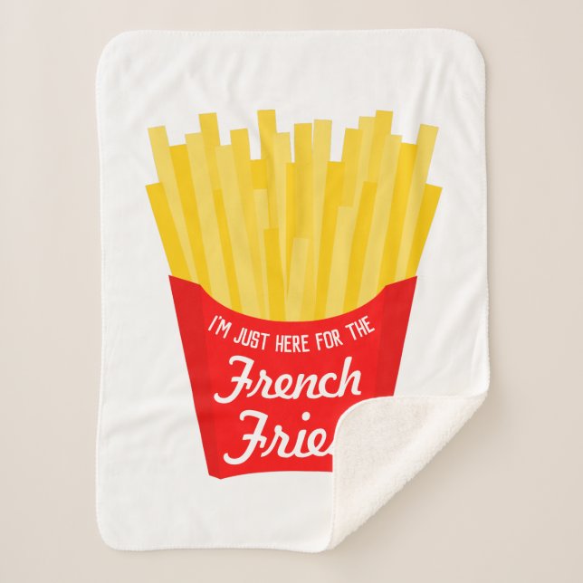 Couverture Sherpa Je suis juste là pour les frites françaises (Devant)