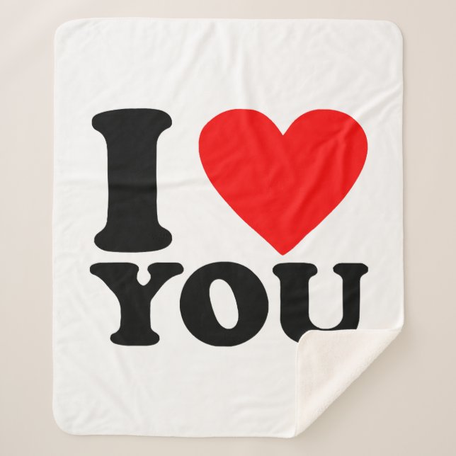 Couverture Sherpa Je T'Aime (Devant)