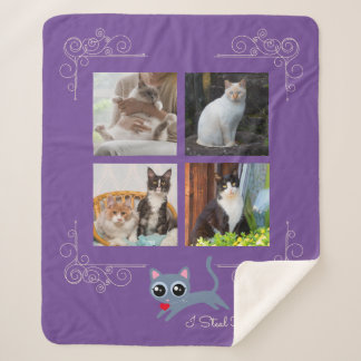 Couverture Sherpa Je vole les coeurs Photo personnalisée