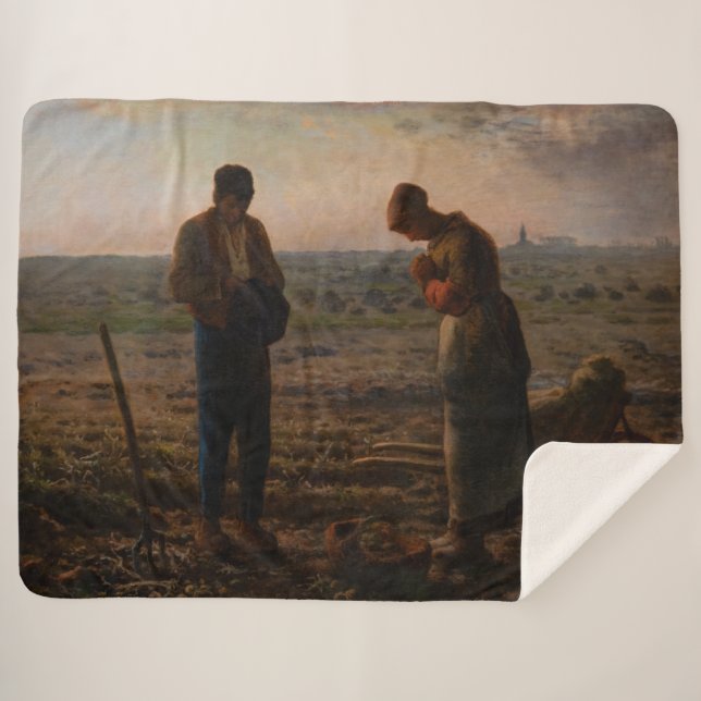 Couverture Sherpa Jean-François Millet - L'Angelus (Devant (Horizontal))