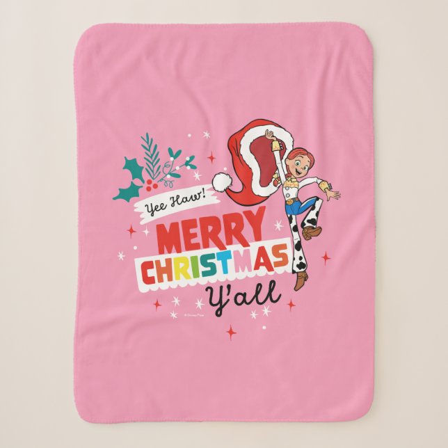 Couverture Sherpa Jessie | Joyeux Noël Y'all (Devant)