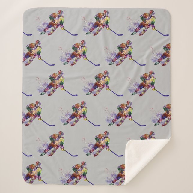 Couverture Sherpa Jeu de sport joueur de hockey (Devant)