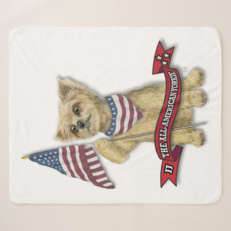 Couverture Sherpa "JJ, Le Yorkie Américain."