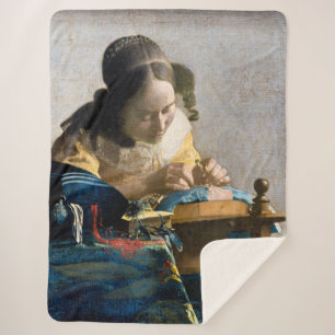 Couverture Sherpa Johannes Vermeer - Le Lacemaker