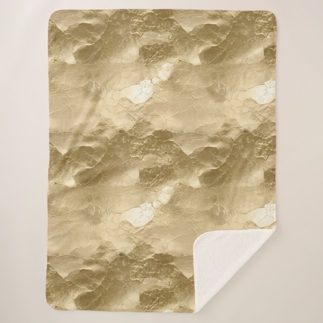 Couverture Sherpa Joli Champagne Gold Glamor (Devant)