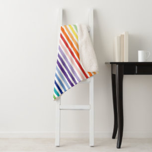 Couverture Sherpa Joli Motif arc-en-ciel