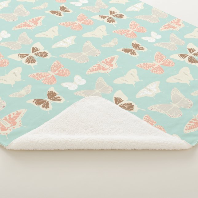Couverture Sherpa Joli Motif de papillons (3/4)