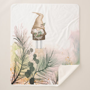 Couverture Sherpa Joli petit jardin Gnome Jardin Nature Art
