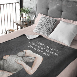 Couverture Sherpa Jolie Romantique Grossesse Femme Cadeau Avec Citat