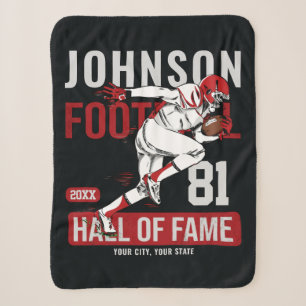 Couverture Sherpa JOUEUR DE Football Personnalisé Équipe NUMBER Spor