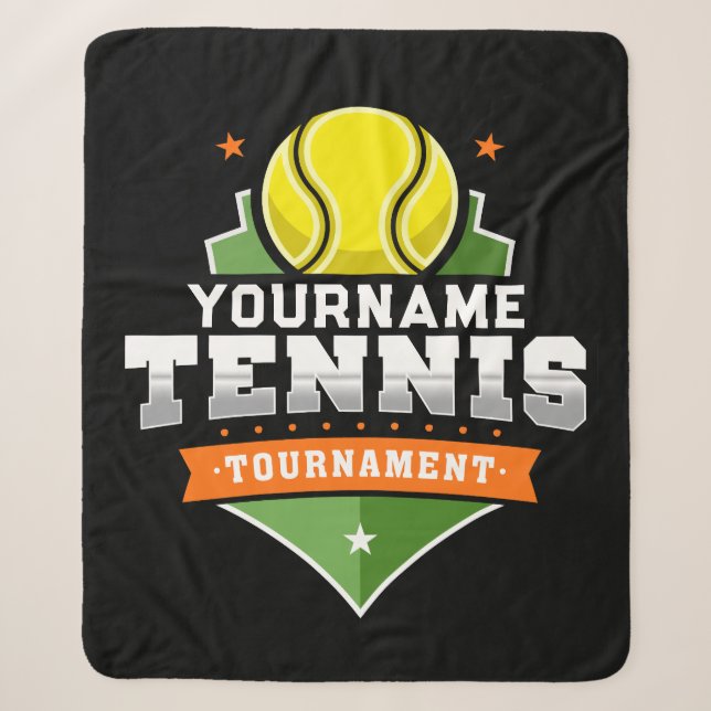 Couverture Sherpa Joueur de tennis personnalisé NOM Tournoi de Varsi (Devant)