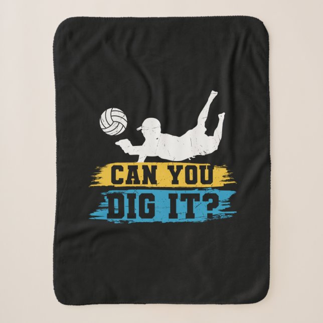 Couverture Sherpa Joueur de volley-ball | Pouvez-Vous Le Creuser ? (Devant)