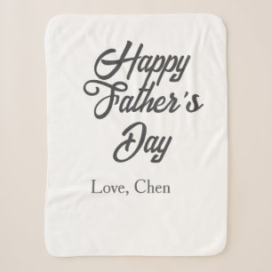 Couverture Sherpa Joyeuse fête des pères nom gris amour meilleur pap
